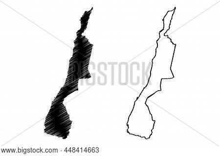 Malhada Municipality (bahia State, Municipalities Of Brazil, Federative Republic Of Brazil) Map Vect