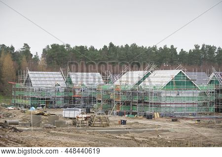 New Housing Development Building Houses For Increased Demand For Buyers