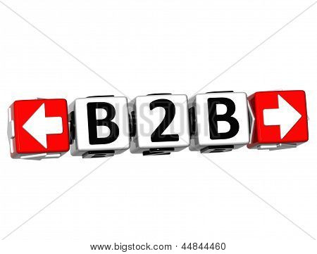 3D B2B tlačítko klepnutím sem blok textu