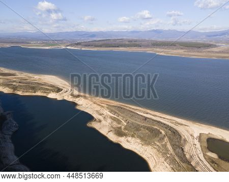 Aerial View Of Pyasachnik (sandstone) Reservoir, Sredna Gora Mountain, Plovdiv Region, Bulgaria