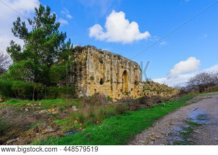Winter View Of The Crusader Hunin Castle, In The Galilee Panhandle, Northern Israel