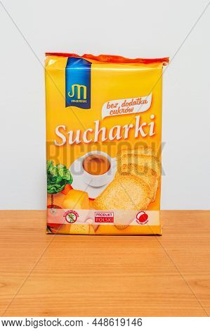 Pruszcz Gdanski, Poland - January 13, 2022: Pack Of Mamut Hardtack.