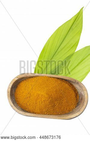 Organic Turmeric Powder - Curcuma Longa; Top View
