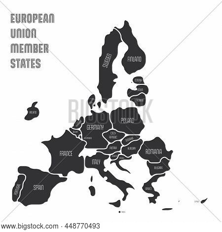 Simplified Map Eu, Vector & Photo (Free Trial) | Bigstock