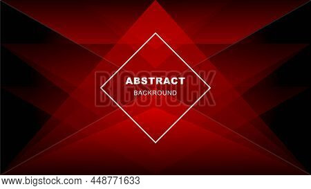 3d Triangle Abstract Background Wrapped In Red Black