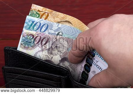 Botswana Money - Pula In The Black Wallet