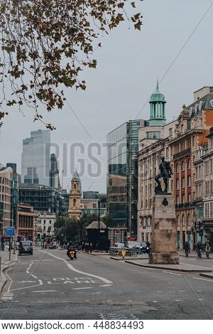 London, Uk - October 23, 2021: View Of High Street In Holborn, A Historic Law District Of London Wit