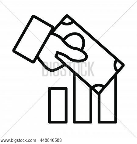 Investment Icon. Bold Outline Design With Editable Stroke Width. Vector Illustration.