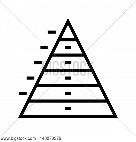 Pyramid Chart Line Icon Vector. Pyramid Chart Sign. Isolated Contour Symbol Black Illustration