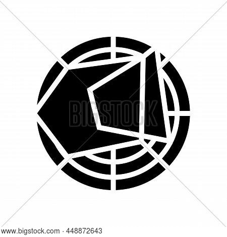 Radar Chart Glyph Icon Vector. Radar Chart Sign. Isolated Contour Symbol Black Illustration