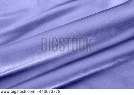 Purple Natural Silk Fabric Texture With Soft Folds