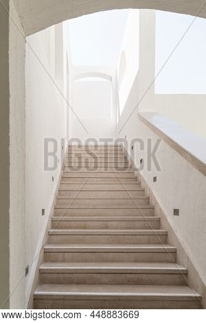 Arabic Style Architectural Details With Steps And Archway