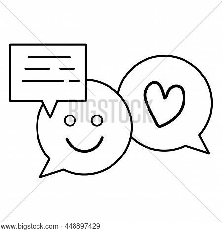 Cartoon Banner. Social Media. Cartoon Message In Modern Style On White Background. Vector Illustrati