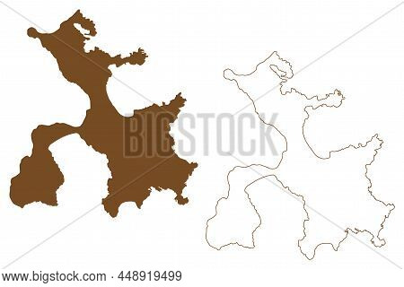 Stronsay Island (united Kingdom Of Great Britain And Northern Ireland, Scotland, Orkney) Map Vector 