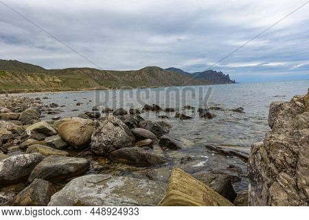 Fox Bay Is A Bay Of The Black Sea Between The Kara-dag And Megan Mountain Ranges In The Crimea.