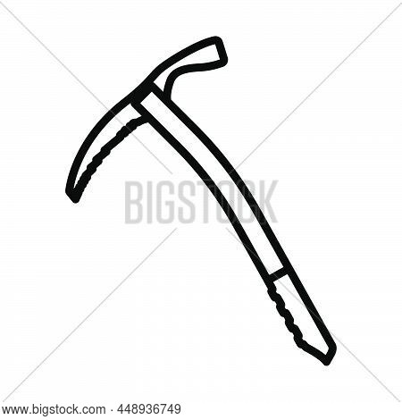 Ice Axe Icon. Bold Outline Design With Editable Stroke Width. Vector Illustration.