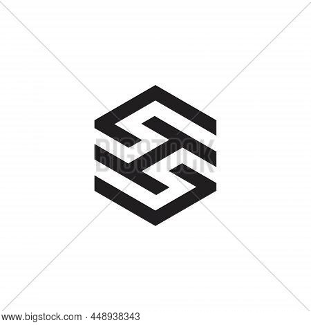 Sh Or Hs Initial Letter Logo Design Monogram