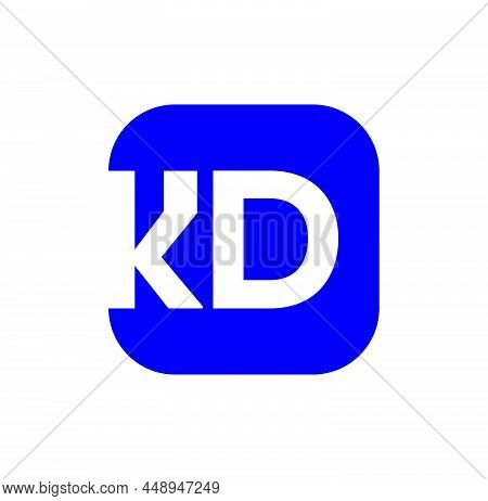 Kd Typography Monogram. Kd Company Initial Letters Icon.