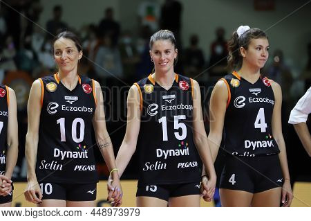 Istanbul, Turkey - September 05, 2021: Vakifbank Vs Eczacibasi Champions Cup Match In Burhan Felek S