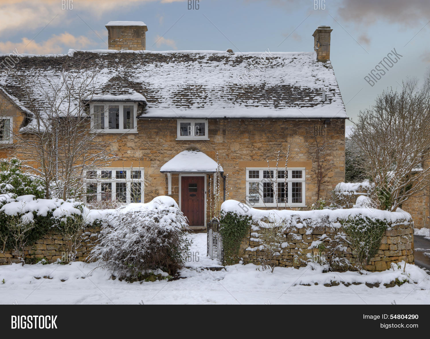 Cotswold Cottage Snow Image & Photo (Free Trial) Bigstock