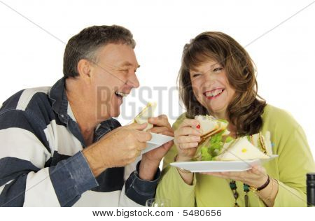 Couple Enjoying Lunch