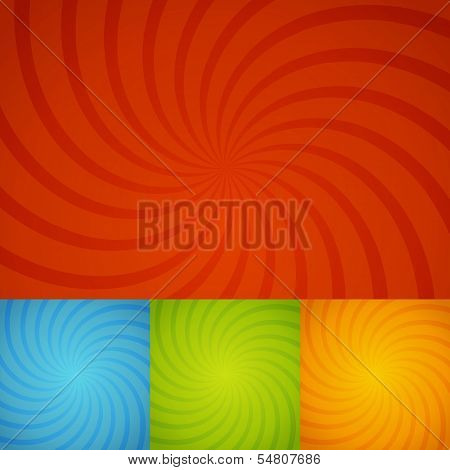 Set Colorful Twirl Background