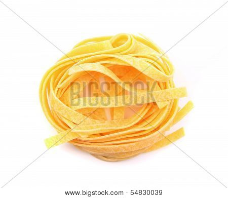 Tagliatelle paglia e fieno tipycal italian pasta.