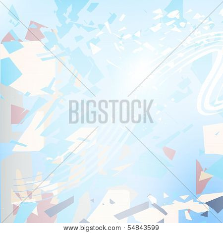 Abstract vector background with color splinter