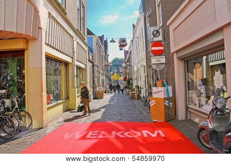 People On The Celebratory Street  In Dordrecht, Netherlands