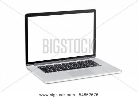 Modern Laptop With Blank Screen