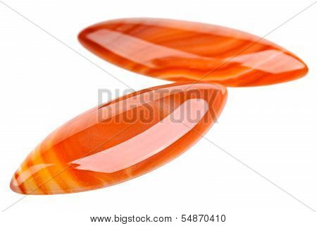 Marquise Cabochon Agate Pair