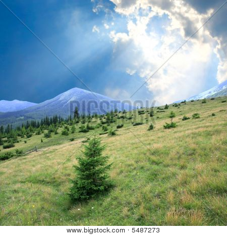 Paisagem de montanhas