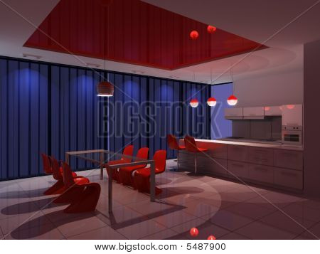 Interior moderno de cocina