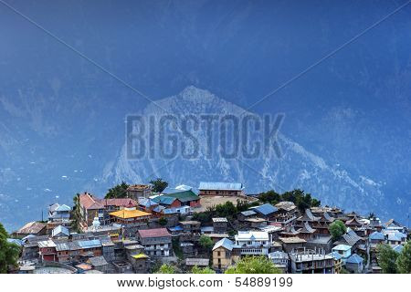 Kalpa village in himalaya mountain