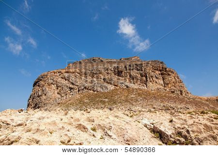 Old Venetian fortress Gramvousa, Gramvousa island, Crete 