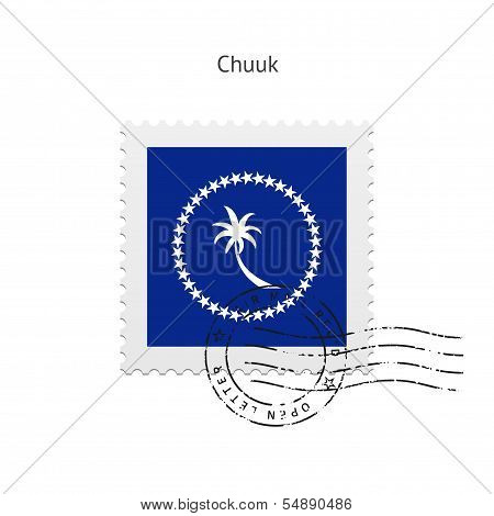Chuuk Flag Postage Stamp.