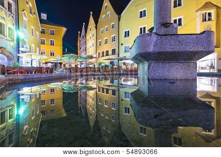 FUSSEN, GERMANY - SEPTEMBER 26: Reichenstrasse September 26, 2013 in Fussen, Germany. The city was originally settled in Roman times and is situated near Neuschwanstein Castle.
