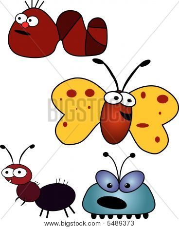 Hand getrokken Bugs, Vector