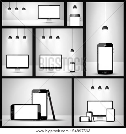 Modern devices mockups fpr your business projects.