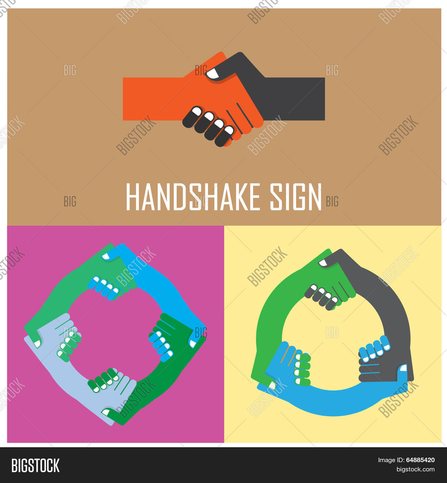 Handshake Abstract Vector & Photo (Free Trial) | Bigstock