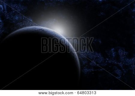 Planet in space