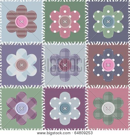 set with scrapbook flowers