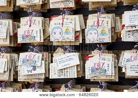 Ema Praying Tablets At Shinto Shrine, Kinkaku-ji