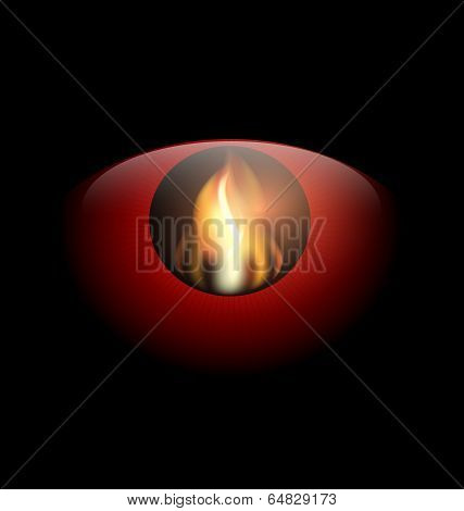 red eye and flame