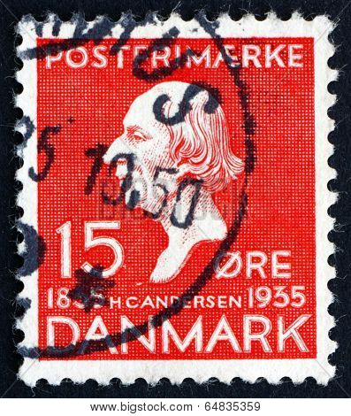 Postage Stamp Denmark 1935 Hans Christian Andersen, Writer