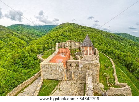 Chapel and walls on Medvedgrad castle