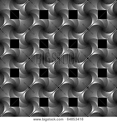 Design Seamless Monochrome Decorative Geometric Pattern