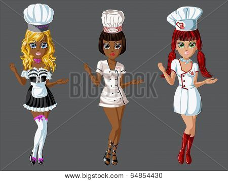 Chef Girls Dress Up