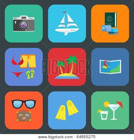 Flat Travel Or Vacation Icon Set.jpg