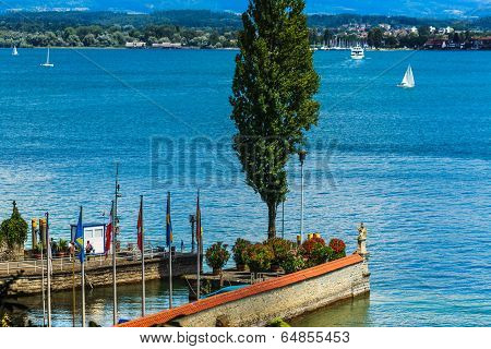 Port of Flower Island Mainau, Lake Constance, Germany